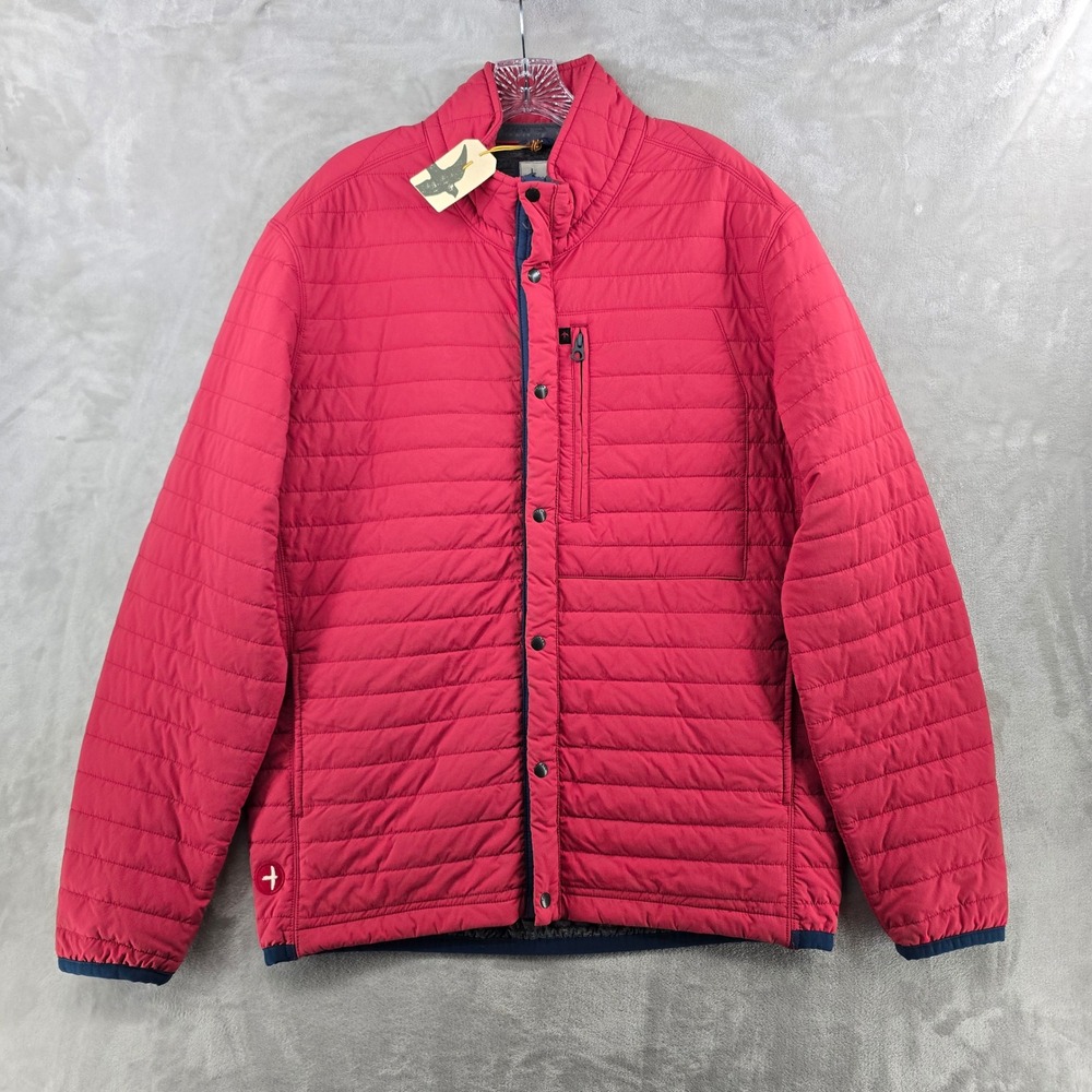 NEW Relwen Windzip Jacket Mens Large Red Quilted Puffer Coat Huckberry